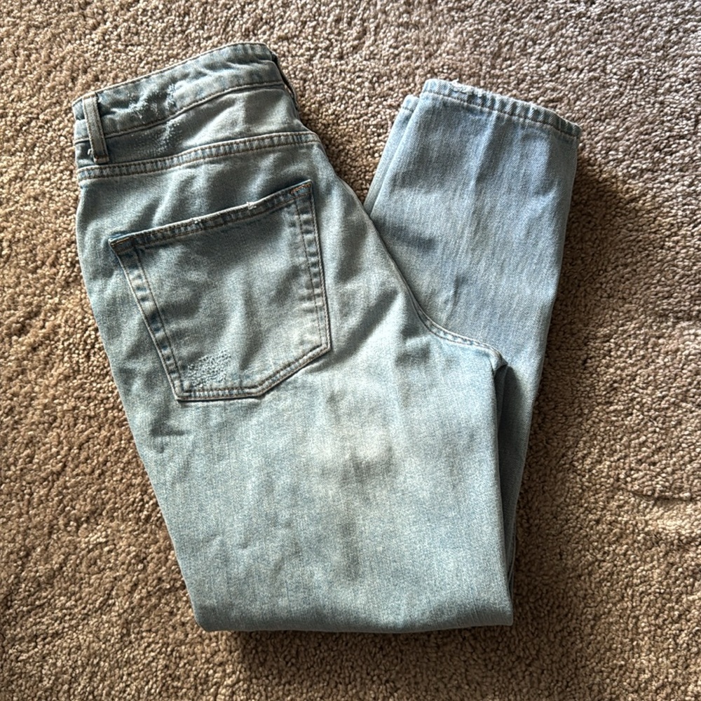 Topshop Blue Cropped Ankle Jeans with Relaxed Fit - Picture 5 of 5